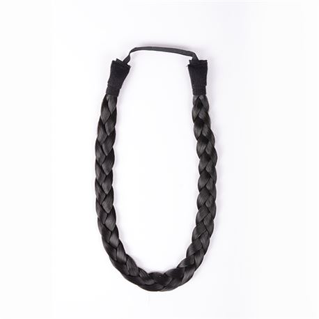 Diadema trenza mediana negro azulado - 1b - POSTIZO-TRENZA-MED-1B