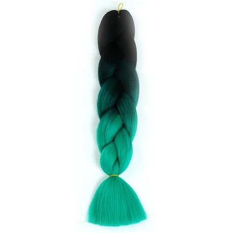 Pelo afro - color black/green - PELO-AFRO-NEGRO-VERDE