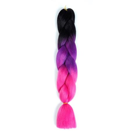 Pelo afro - color black/purple/pink - PELO-AFRO-NEGRO-PURP-ROSA