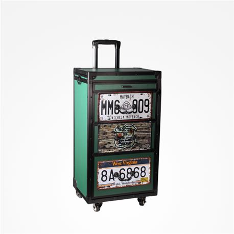 Maletin carrito peluquería green - MALETIN-PELUQUERIA-GREEN