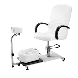 Silla pedicura con bañera para pies