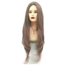 Peluca lace larga - color rosa palo