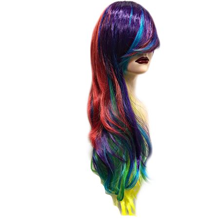 Peluca larga fantasía - color rainbow - PELUCA-LARGA-FANTASIA